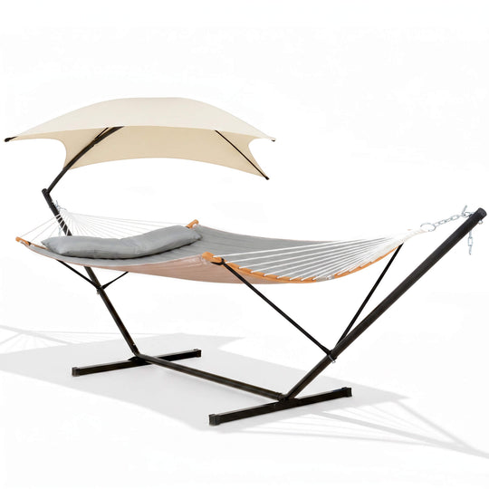 hammock with stand and sunshade#color-c_light-gray