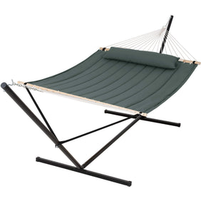 hammock with stand#color_gray-green