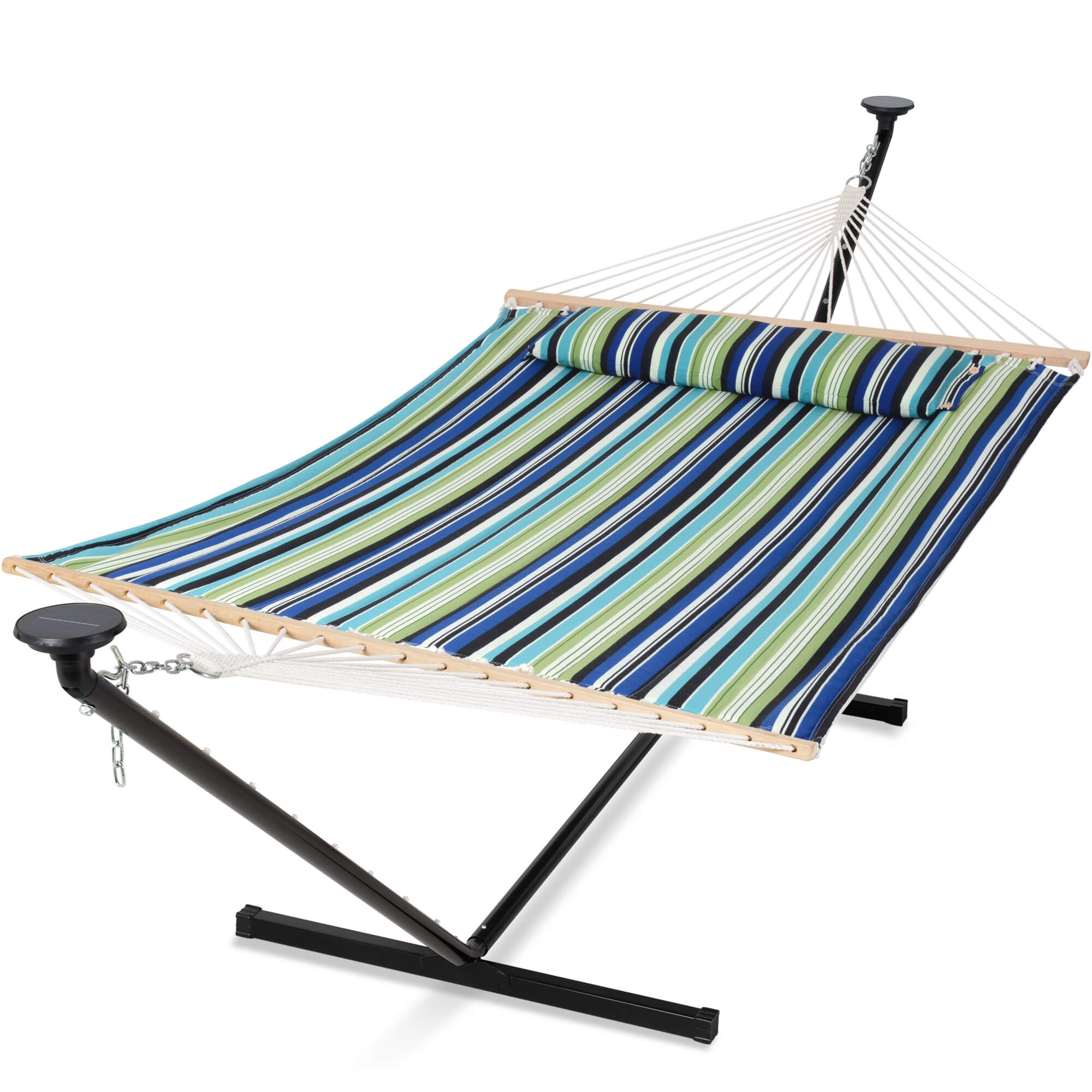 hammock with stand#color_blue-aqua