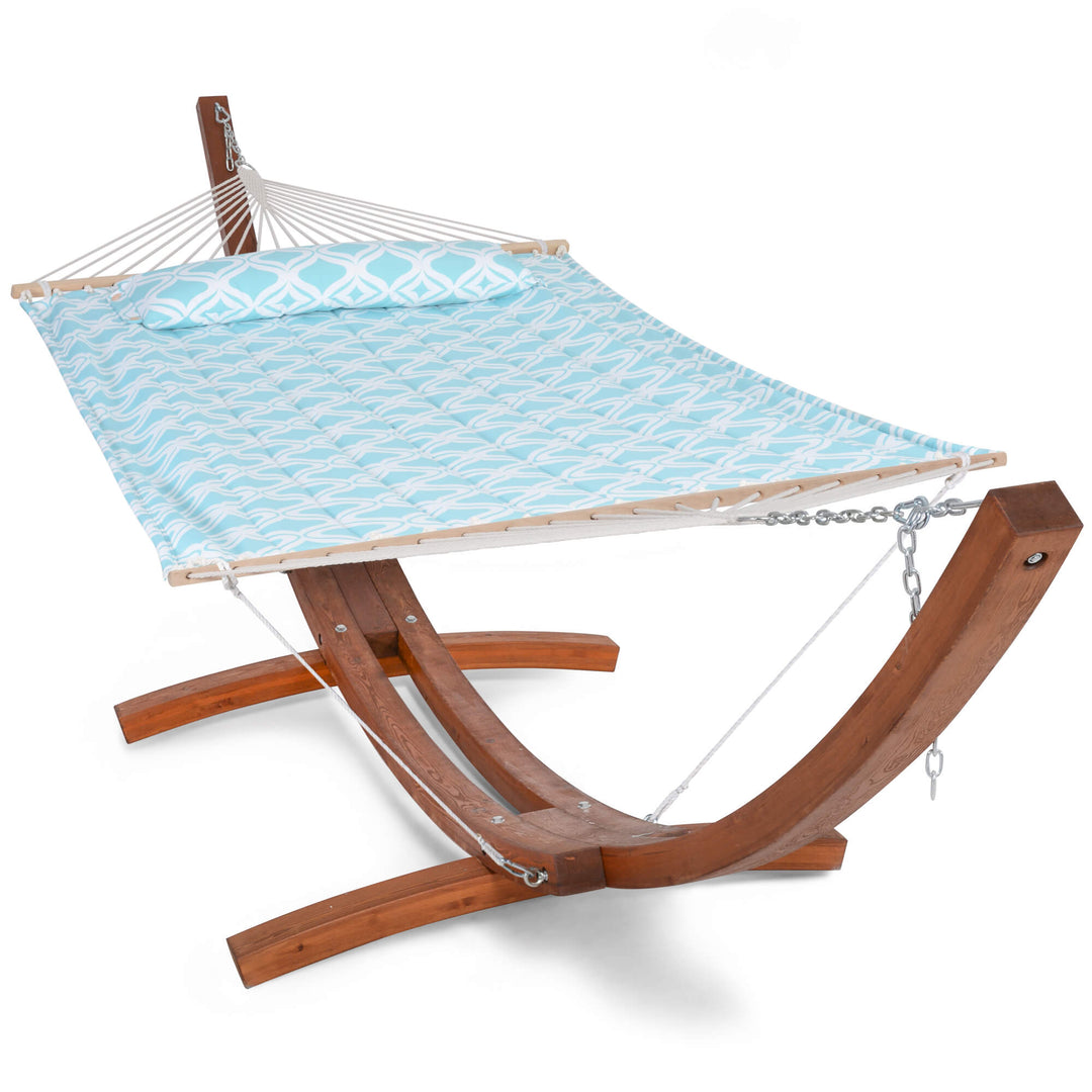 SUNCREAT-outdoor-double-quilted-hammock-with-stand#color_green-drops