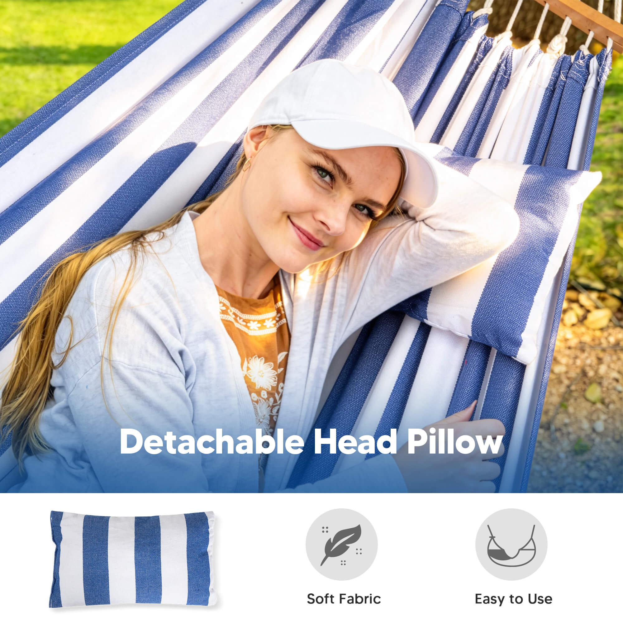 canping hammocks#color_blue-white-stripes