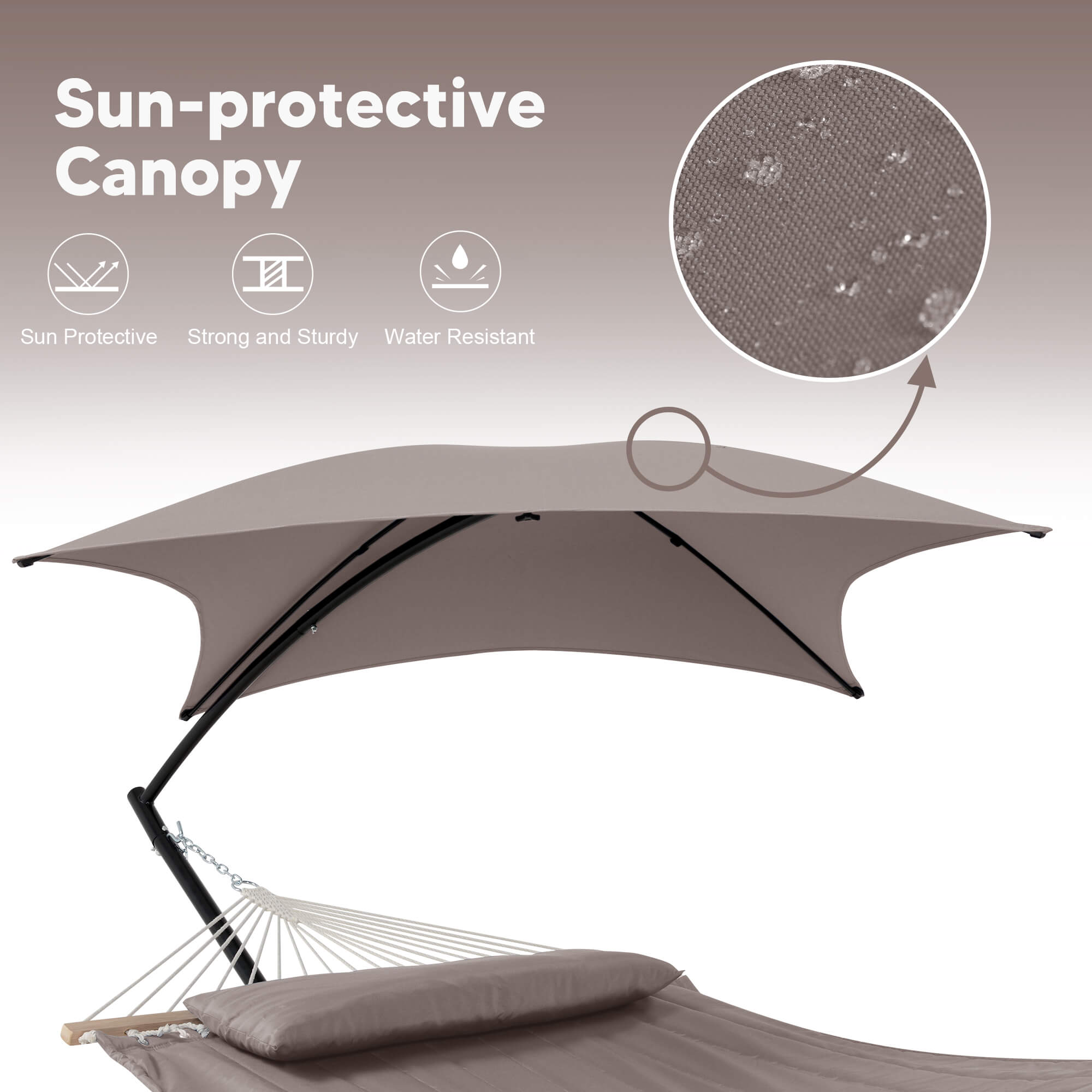 Standing Hammock with Stand#color_brown