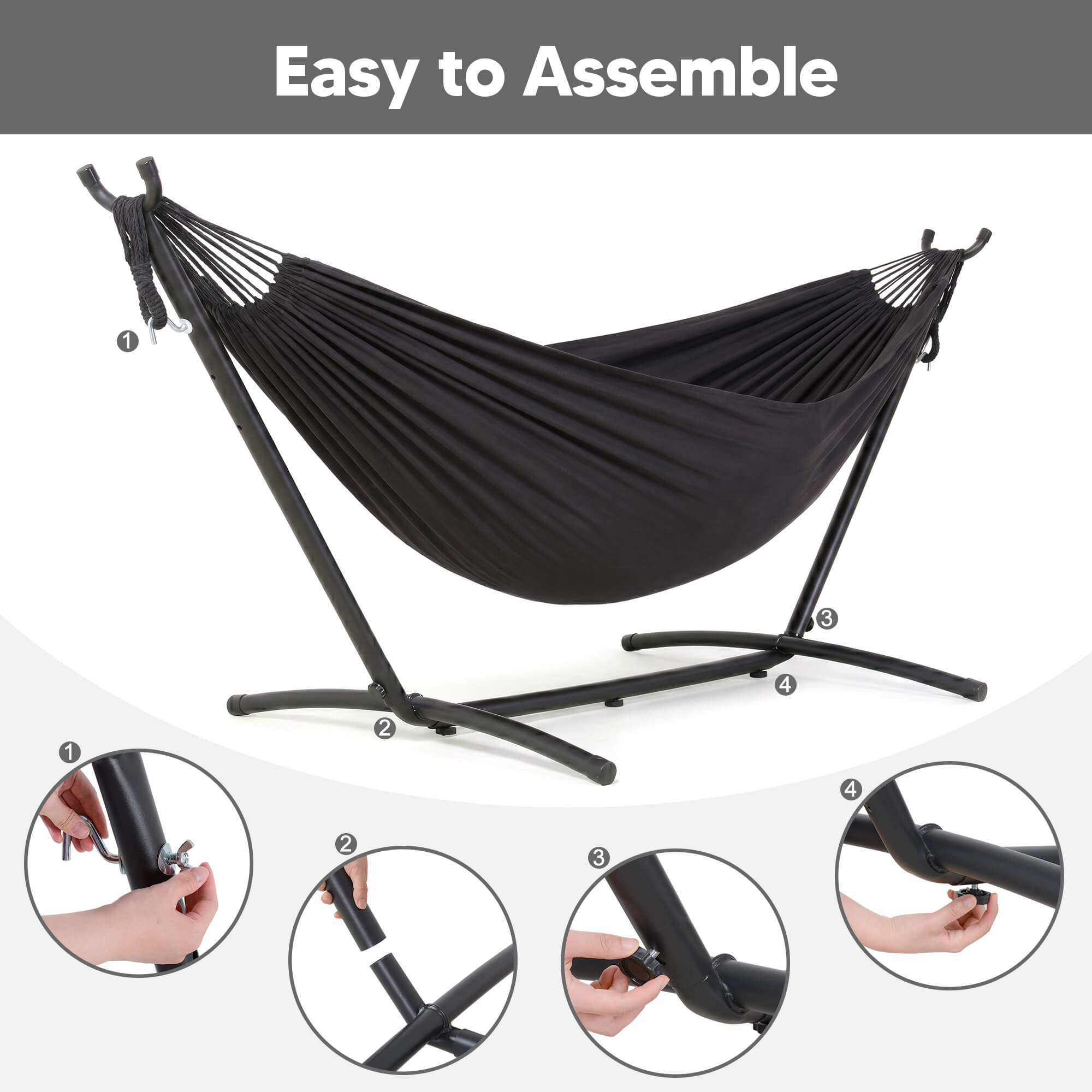 hammock with stand#color-h_dark-gray