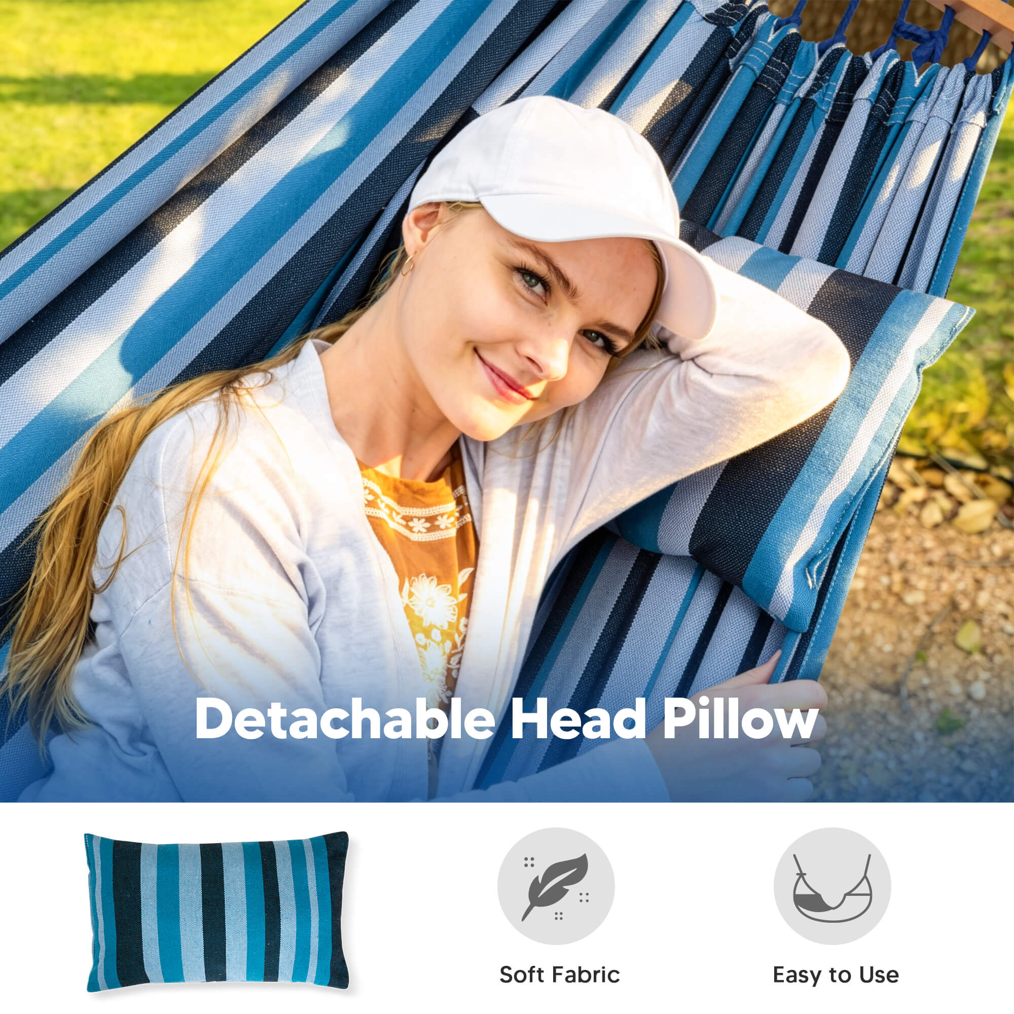 canping hammocks#color_light-blue-stripes