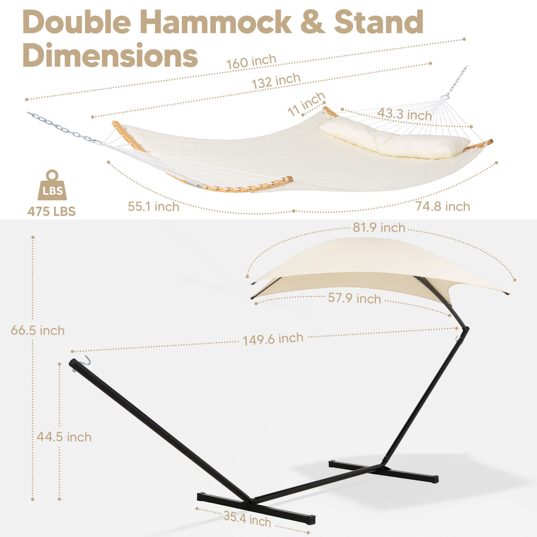 hammock with stand and sunshade#color-c_white