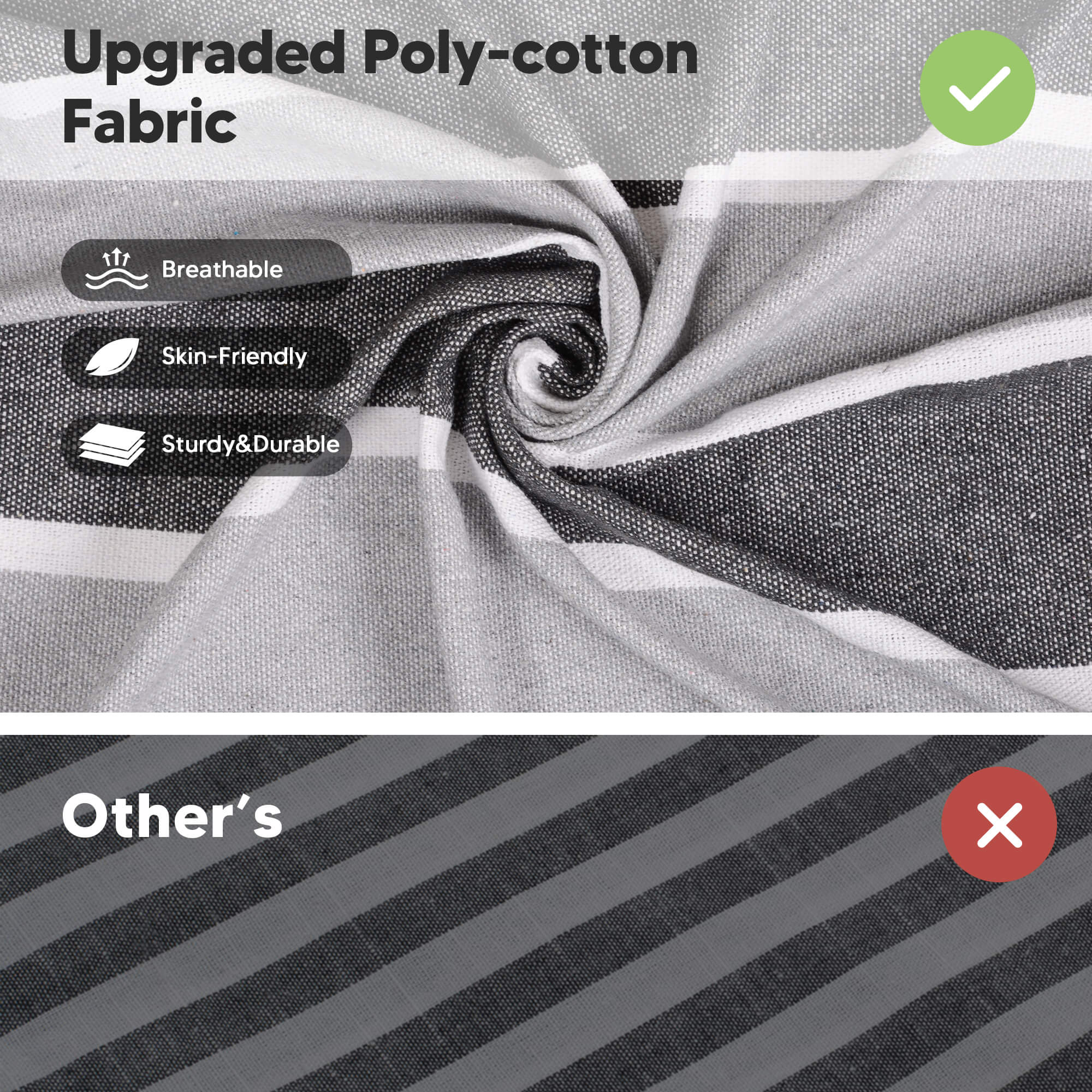 Camping Hammock for Outdoor#Color_gray-stripes