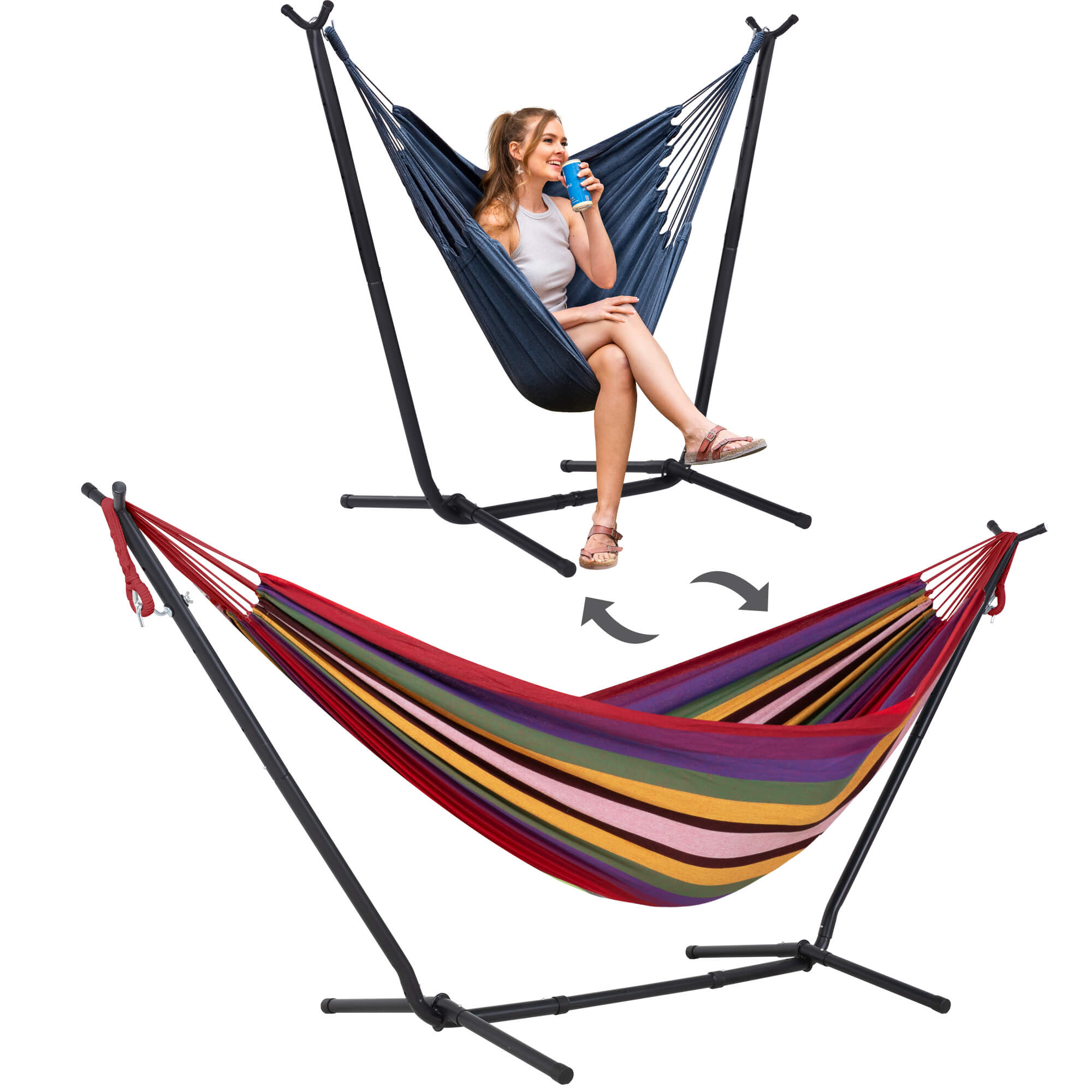SUNCREAT-2-in-1 Heavy-Duty-2-Person-Hammock-with-Stand#color_red-stripes