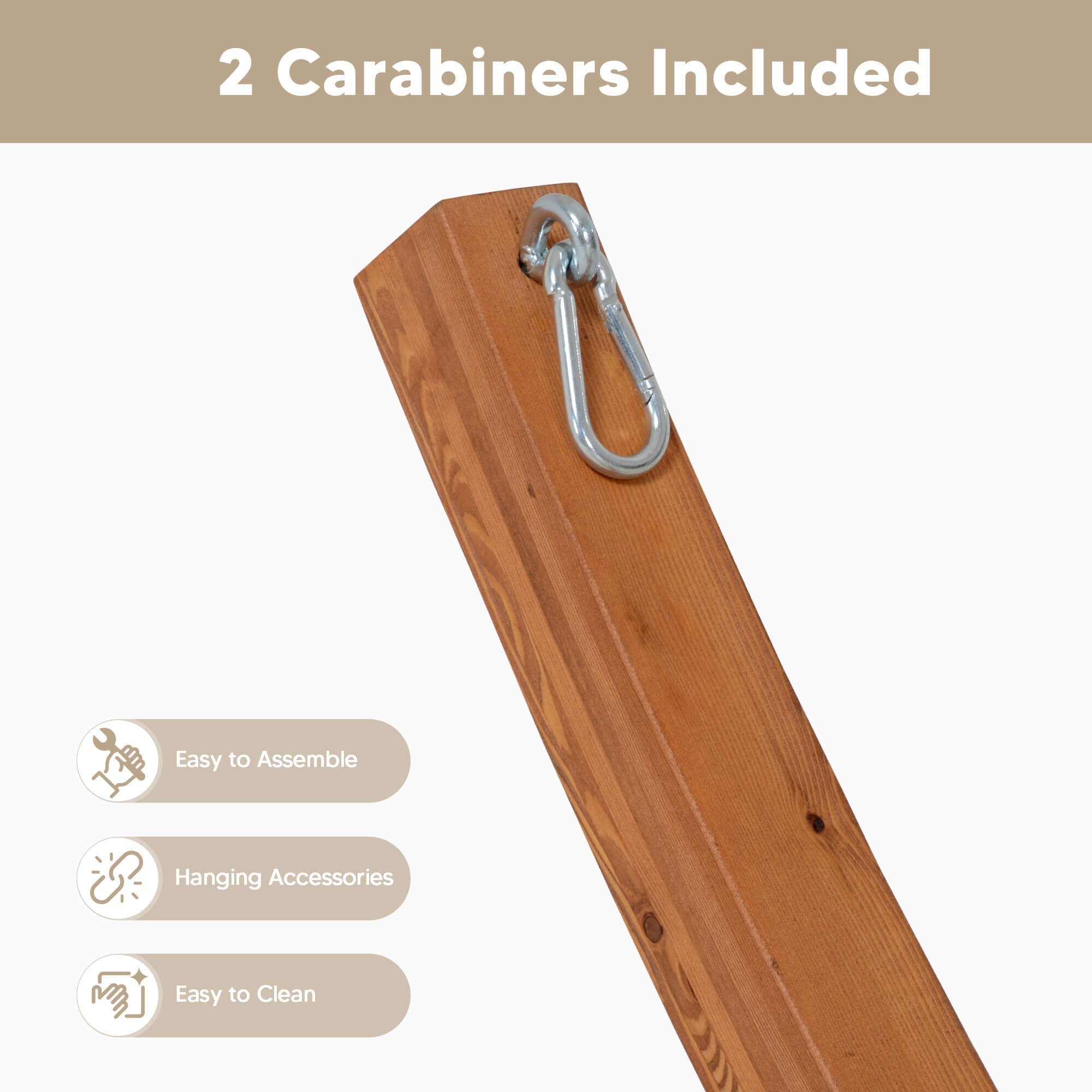 hammock with wooden stand#color_coffee-stripes