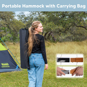 SUNCREAT-Double-Quilted-Hammock-with-Stand#color_yellow-blue
