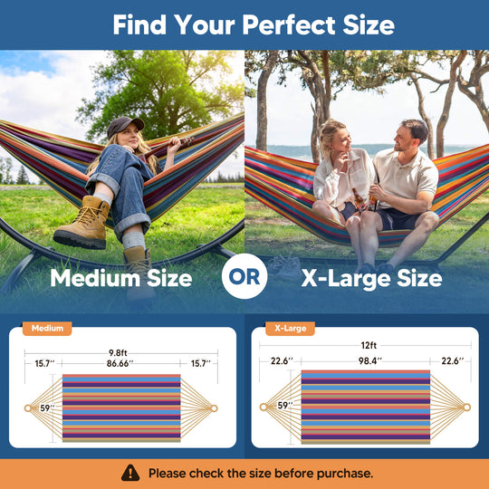 Camping Hammock for Outdoor#Color_colorful-stripes