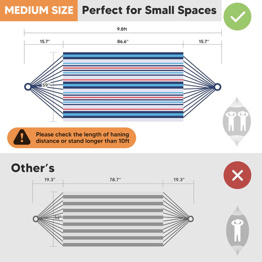 Camping Hammock for Outdoor#Color_ocean-stripes