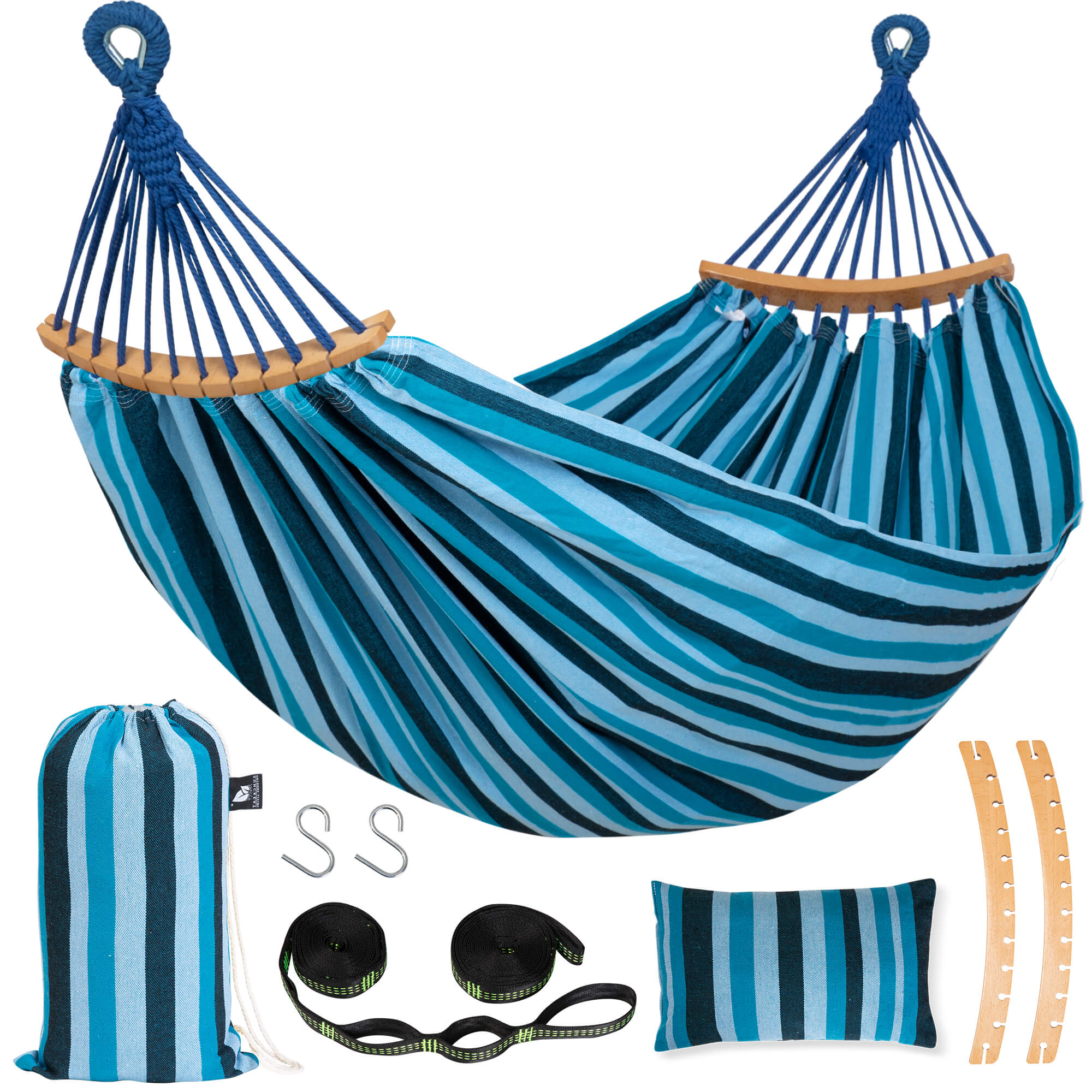 canping hammocks#color_light-blue-stripes