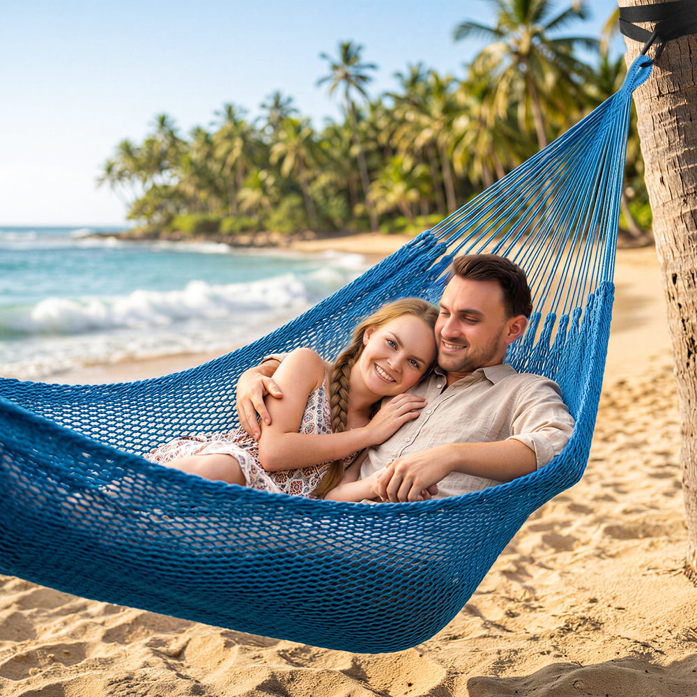 camping hammock#color_blue