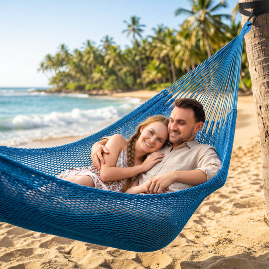 camping hammock#color_blue