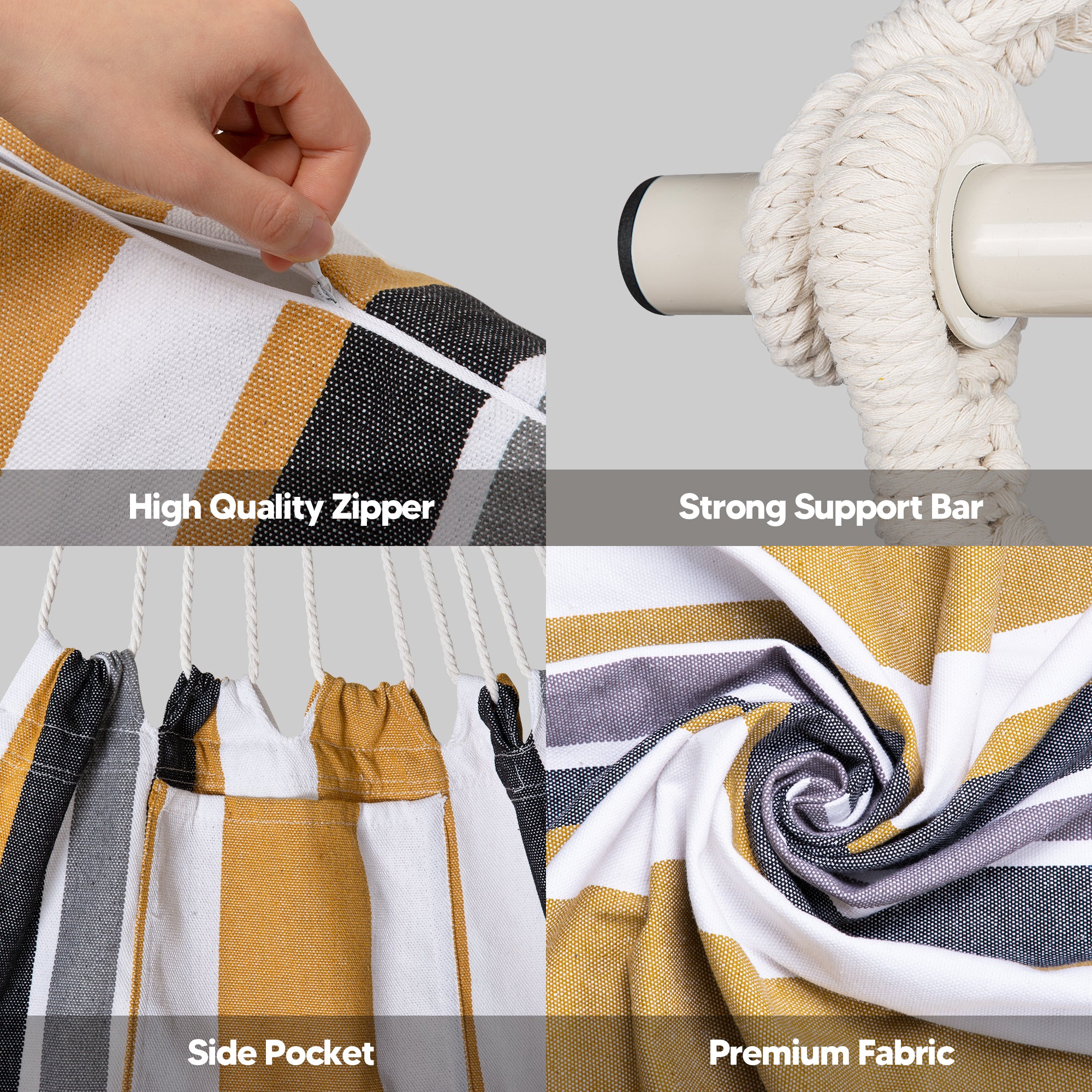 SUNCREAT Hammock Chair White#color_coffee-stripes