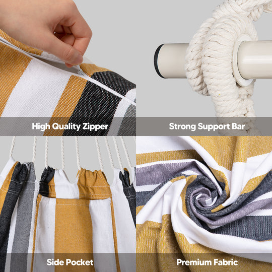 SUNCREAT Hammock Chair White#color_coffee-stripes