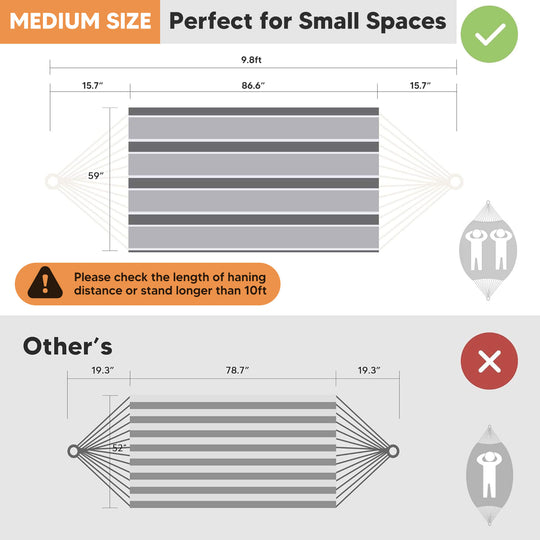 Camping Hammock for Outdoor#Color_gray-stripes