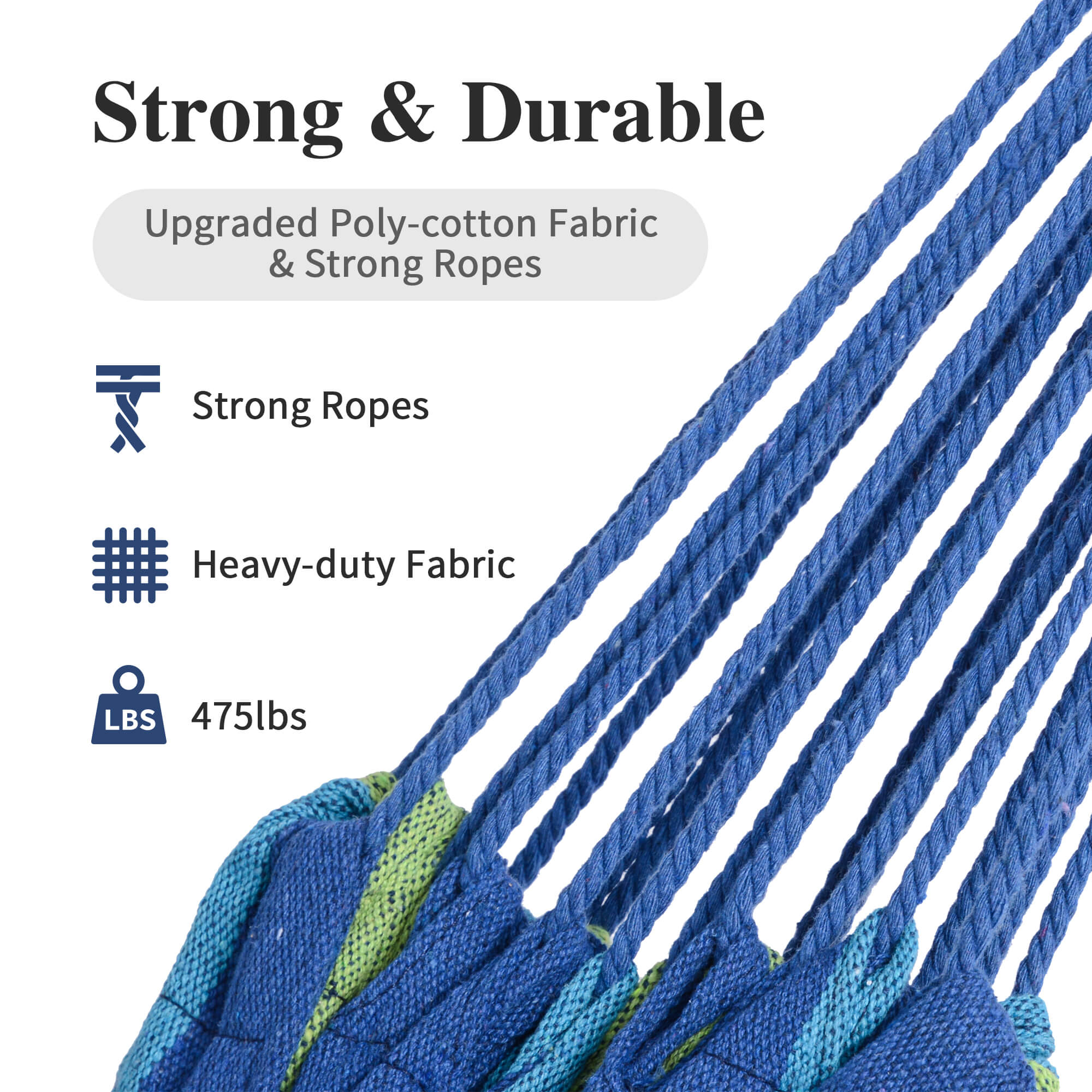 Camping Hammock for Outdoor#Color_blue-stripe