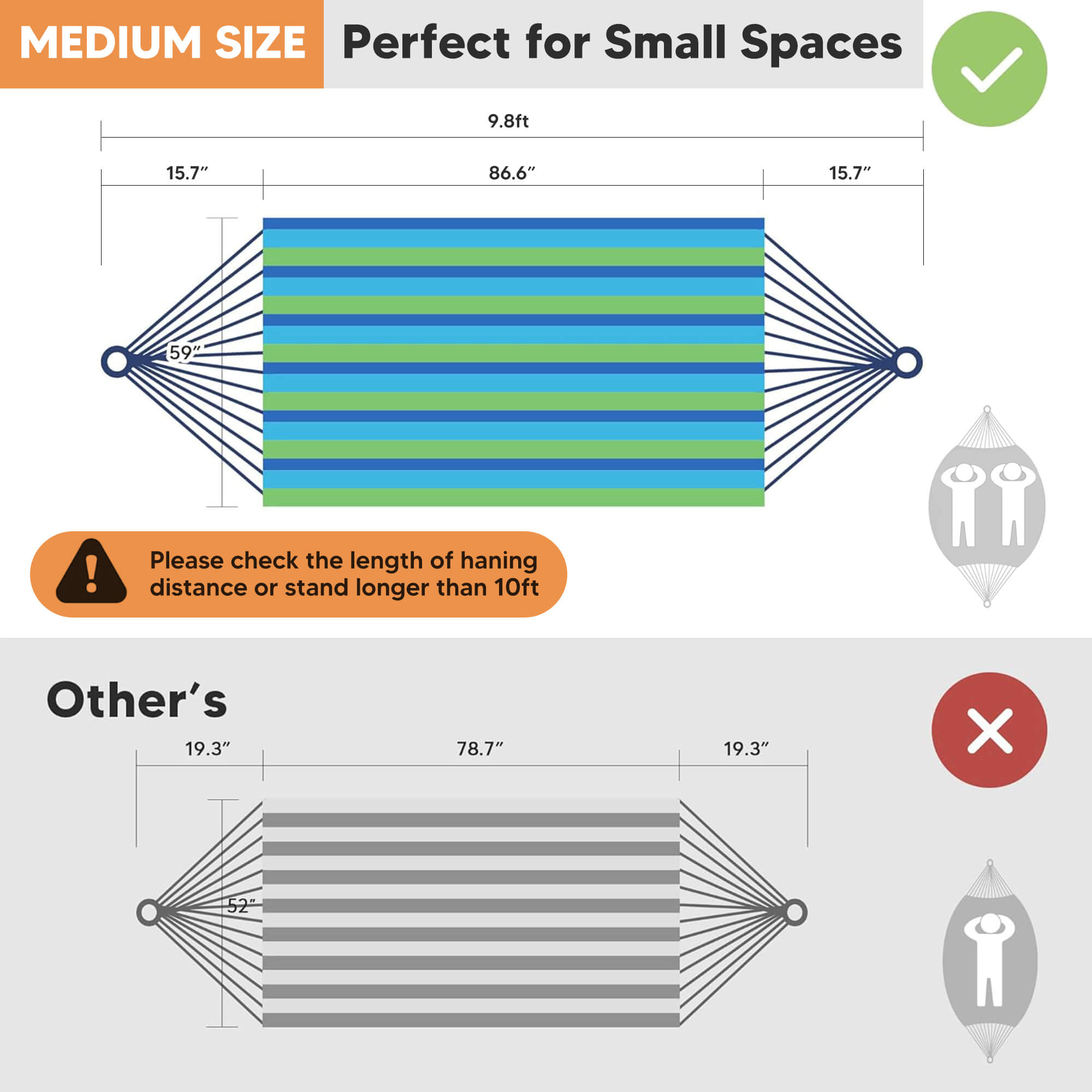 Camping Hammock for Outdoor#Color_blue-stripe