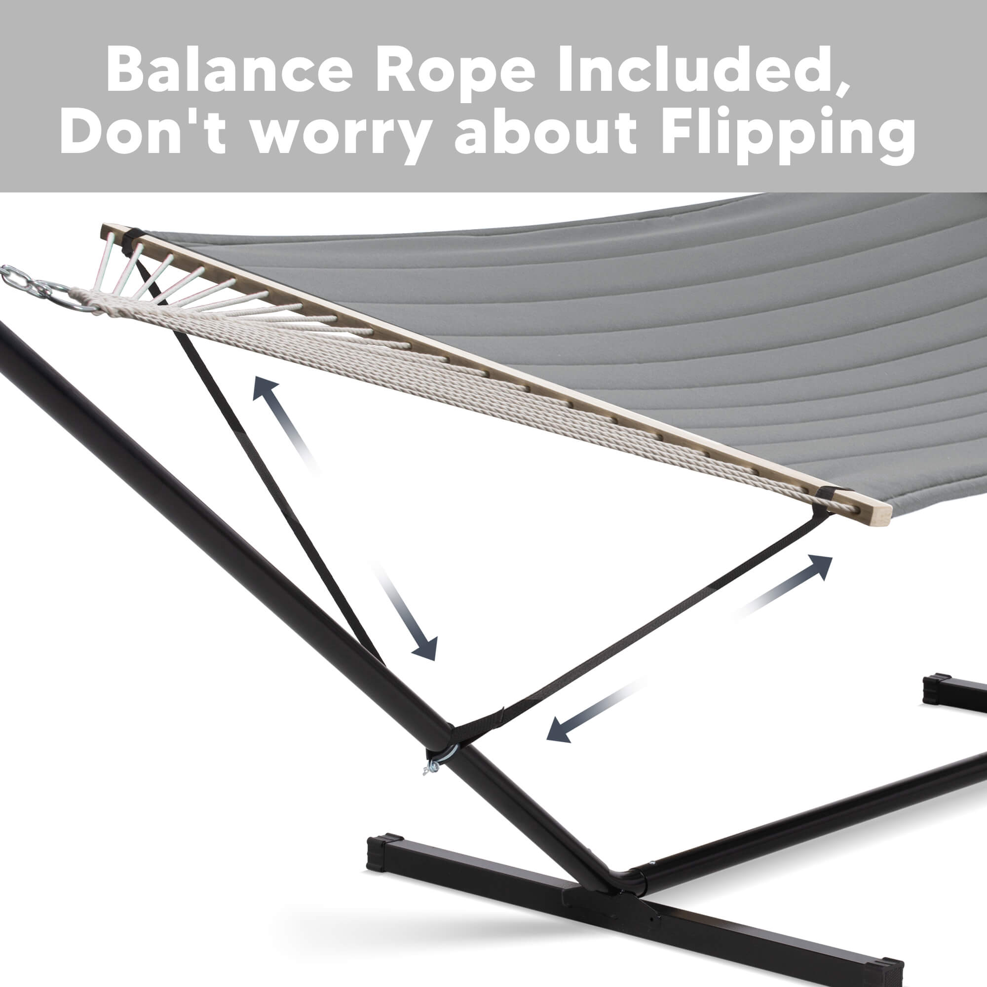 hammock with stand#color_light-gray