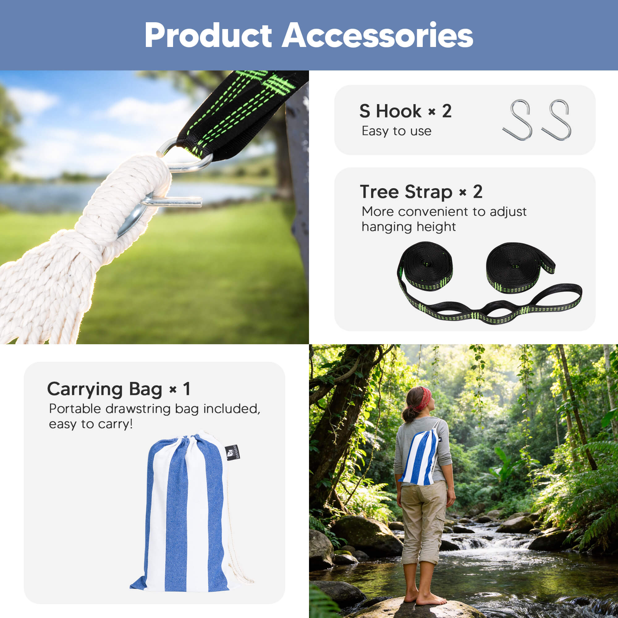 canping hammocks#color_blue-white-stripes