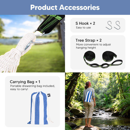 canping hammocks#color_blue-white-stripes