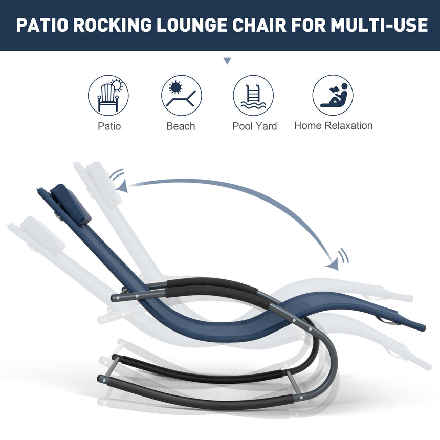 Outdoor Lounge Chair #color_navy-blue-2