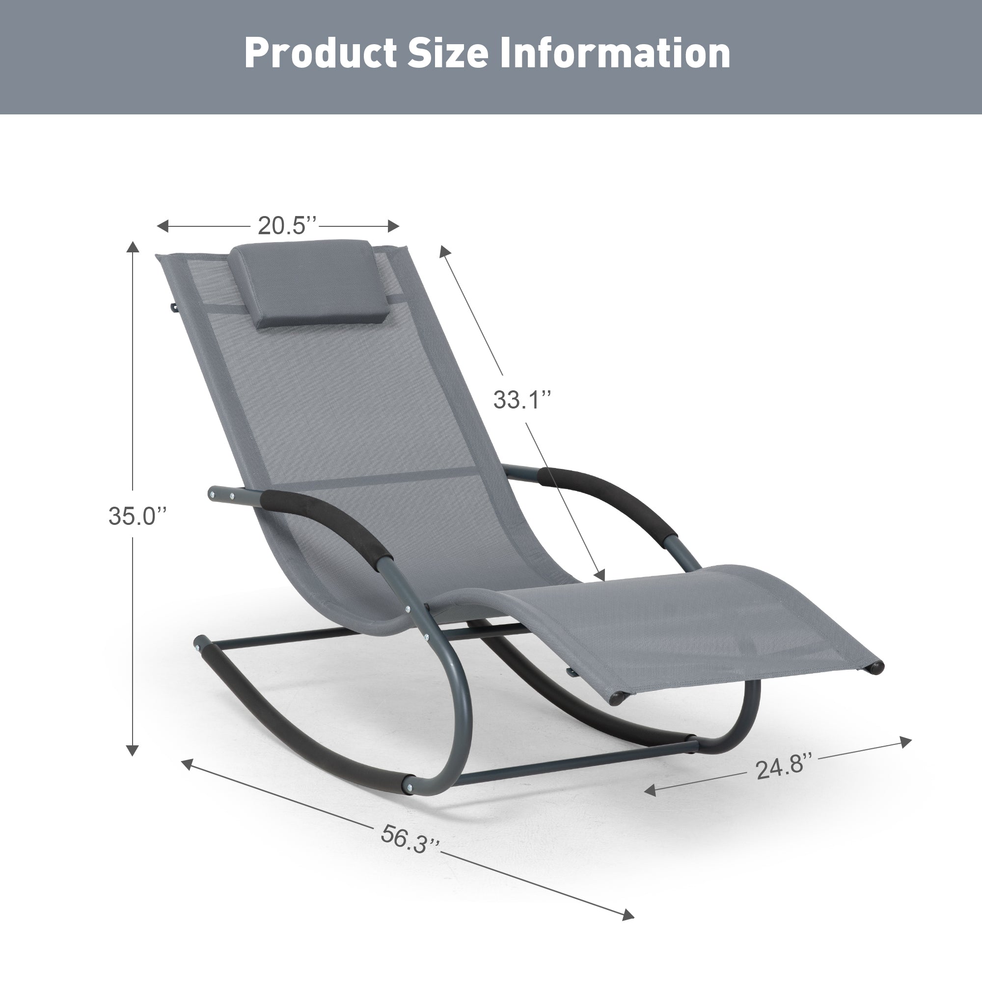 Outdoor Lounge Chair #color_grayish-blue-2