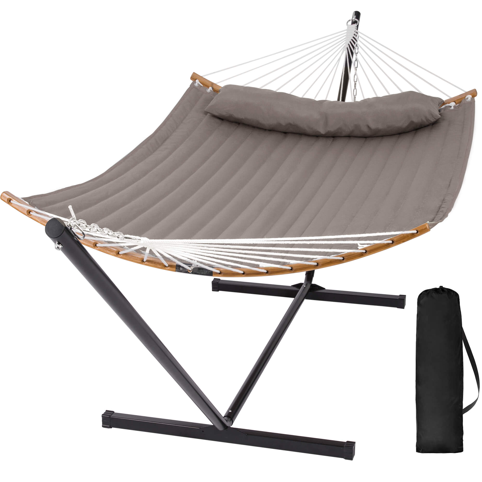 SUNCREAT-Double-Quilted-Hammock-with-Stand-Brown-gray#color_brown-gray