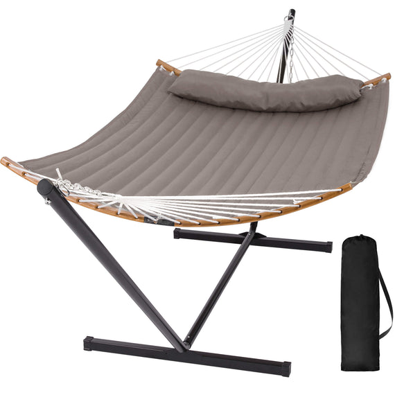 SUNCREAT-Double-Quilted-Hammock-with-Stand-Brown-gray#color_brown-gray