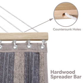 hammock with stand#color_gray-stripes
