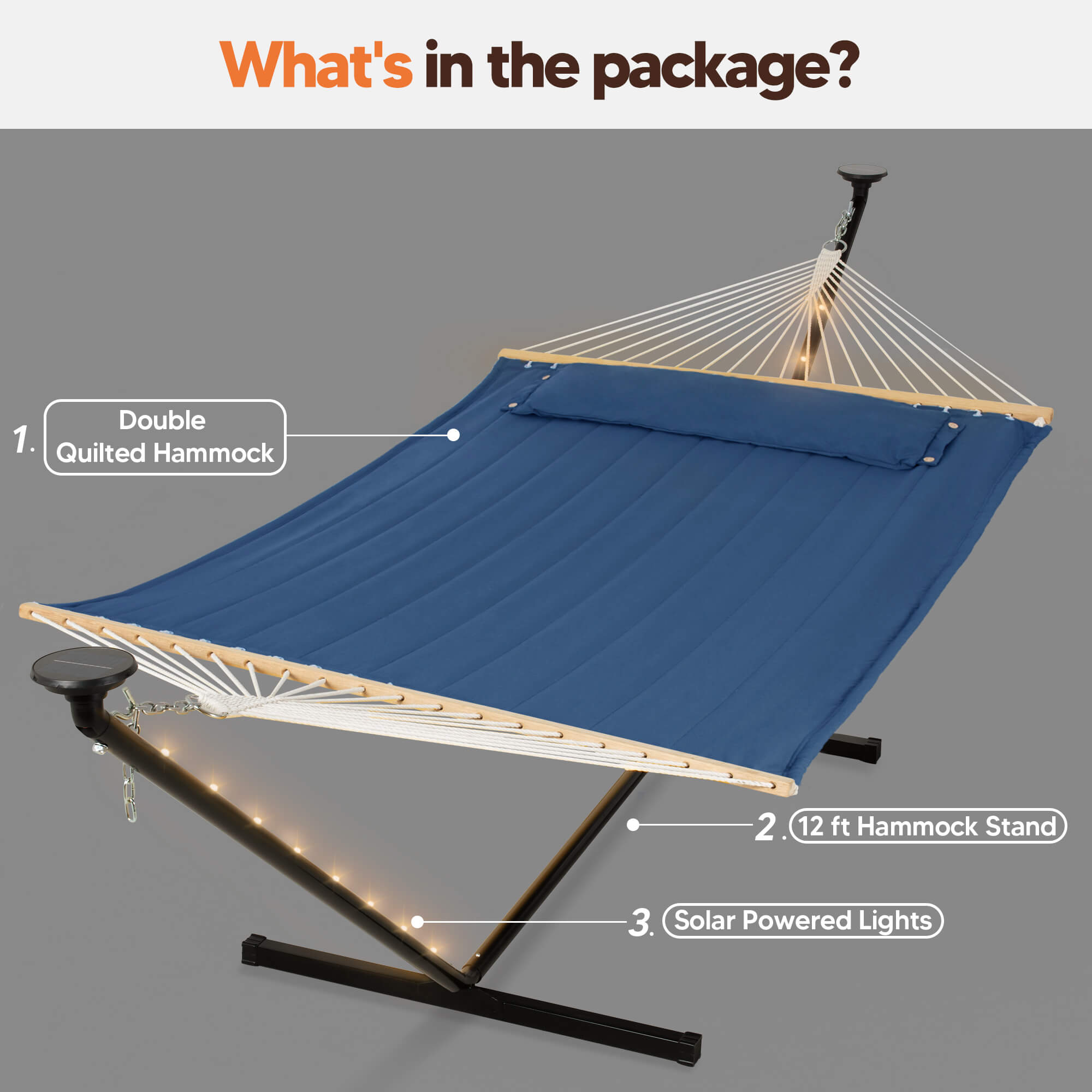 hammock with stand#color_navy