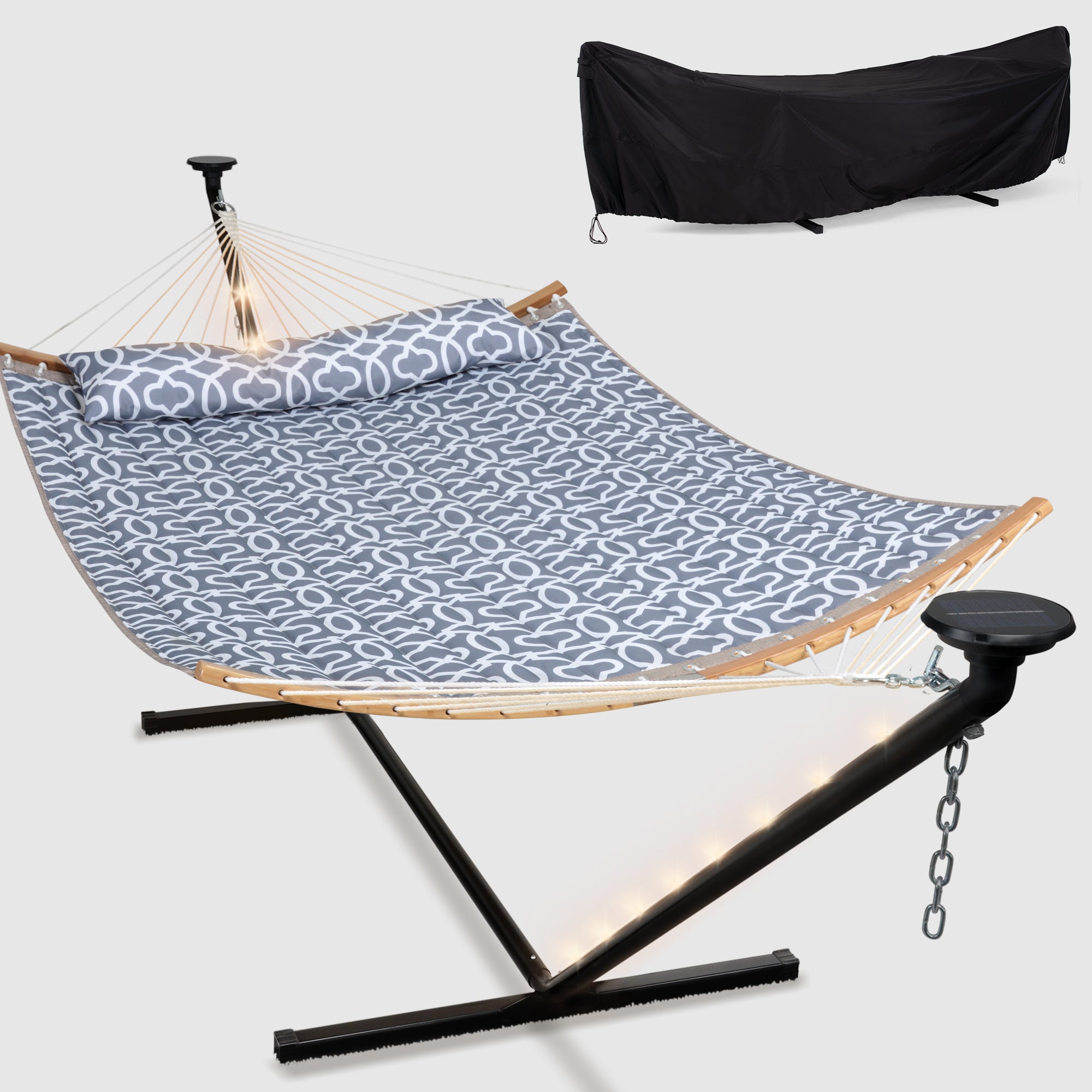 double hammock with stand  #color_gray-pattern#options_combo-cover-$215.99-save-40%