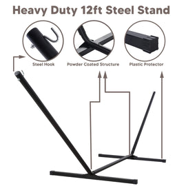 hammock with stand#color_brown