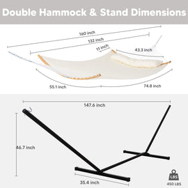 SUNCREAT-Double-Quilted-Hammock-with-Stand#color_beige