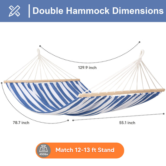 tree hammock swing#color_blue-white-stripes