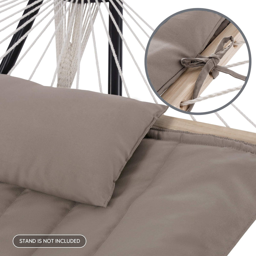 Double Hammock with Removable Cotton Rope Pad & Spreader Bar |SUNCREAT