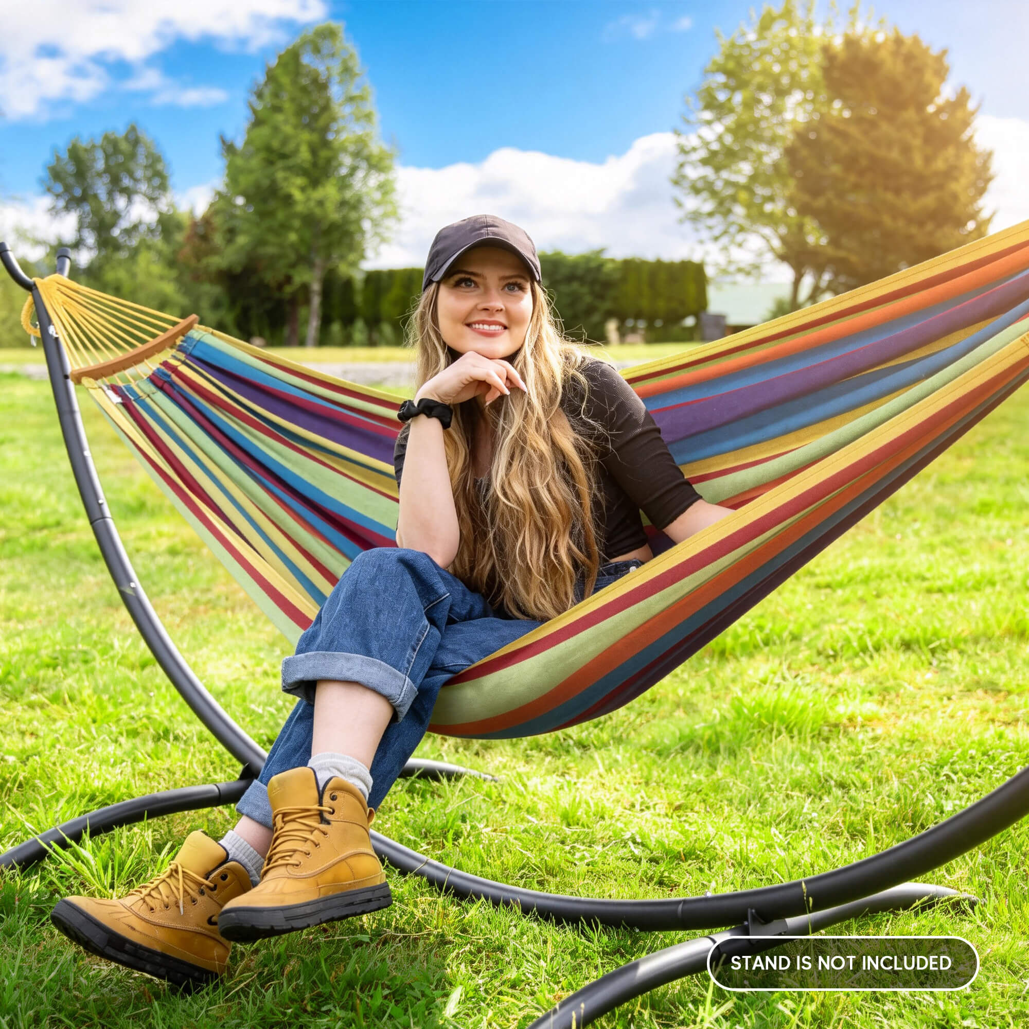 canping hammocks#color_colorful-stripes