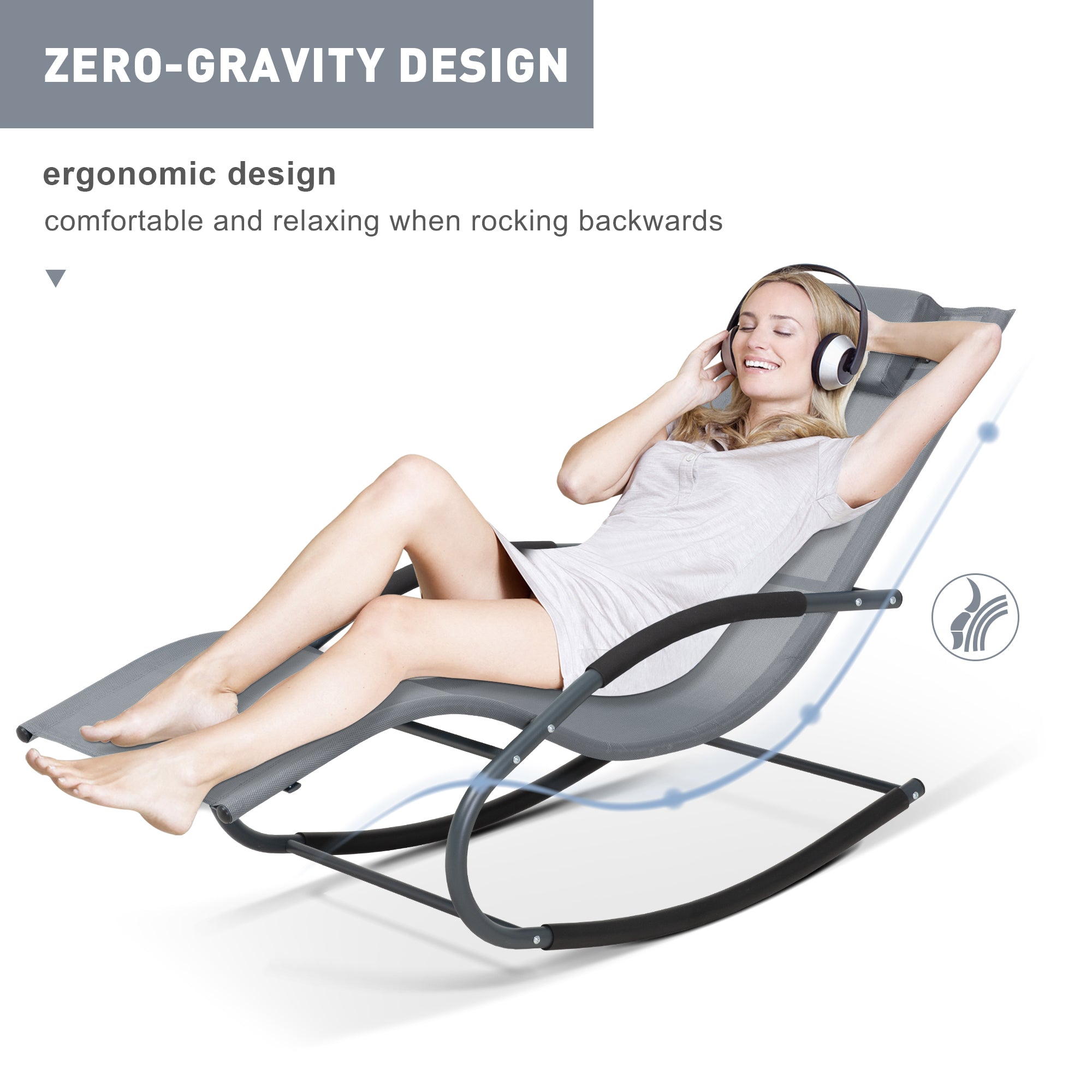 Outdoor Lounge Chair #color_grayish-blue-2