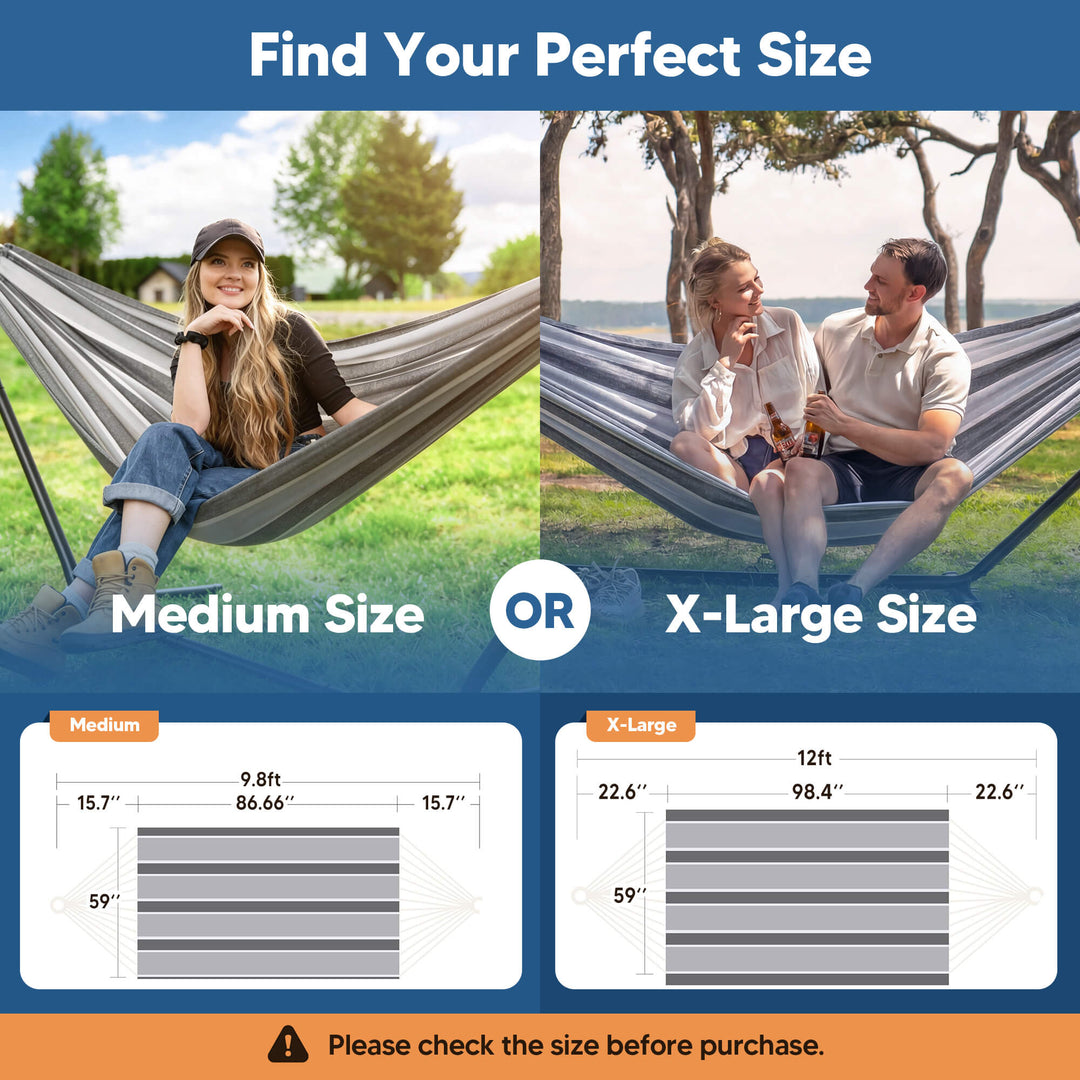 Camping Hammock for Outdoor#Color_gray-stripes