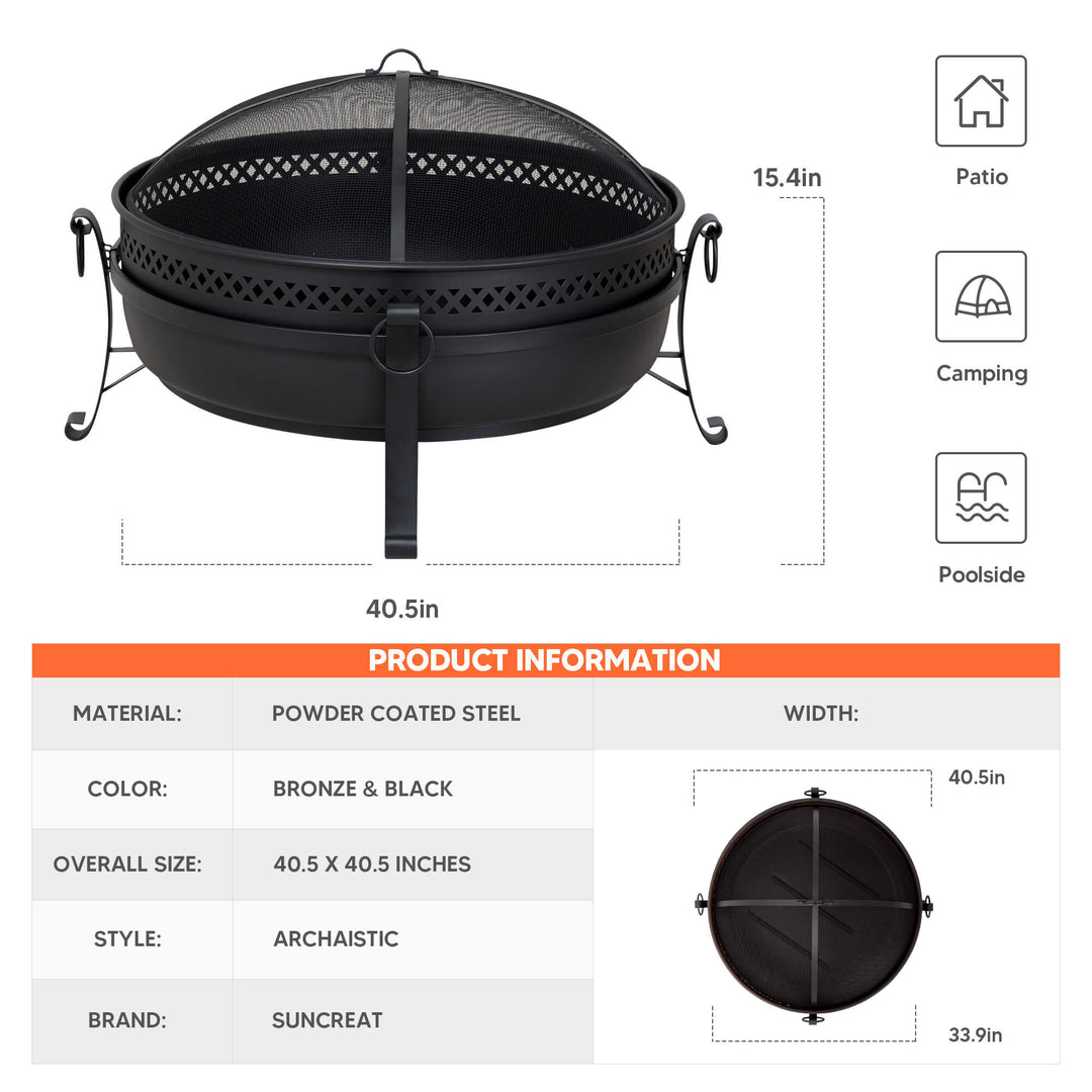 Outdoor-Bonfire-Wood-Burning-Fire-Pit-with-Grill-and-Fireplace-Poker#size_40-inch