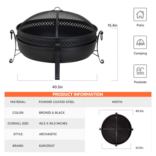 Outdoor-Bonfire-Wood-Burning-Fire-Pit-with-Grill-and-Fireplace-Poker#size_40-inch