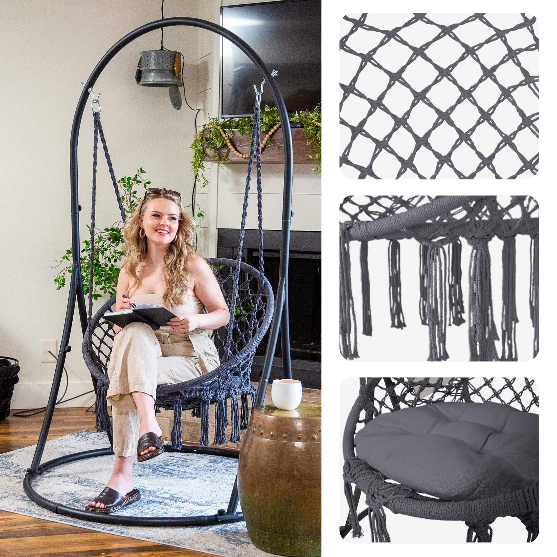 330 lbs Hammock Chair with Stand Included, Patent Pending | SUNCREAT ...