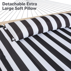 hammock with stand#color_black-stripes