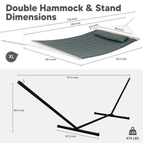 hammock with stand#color_gray-green