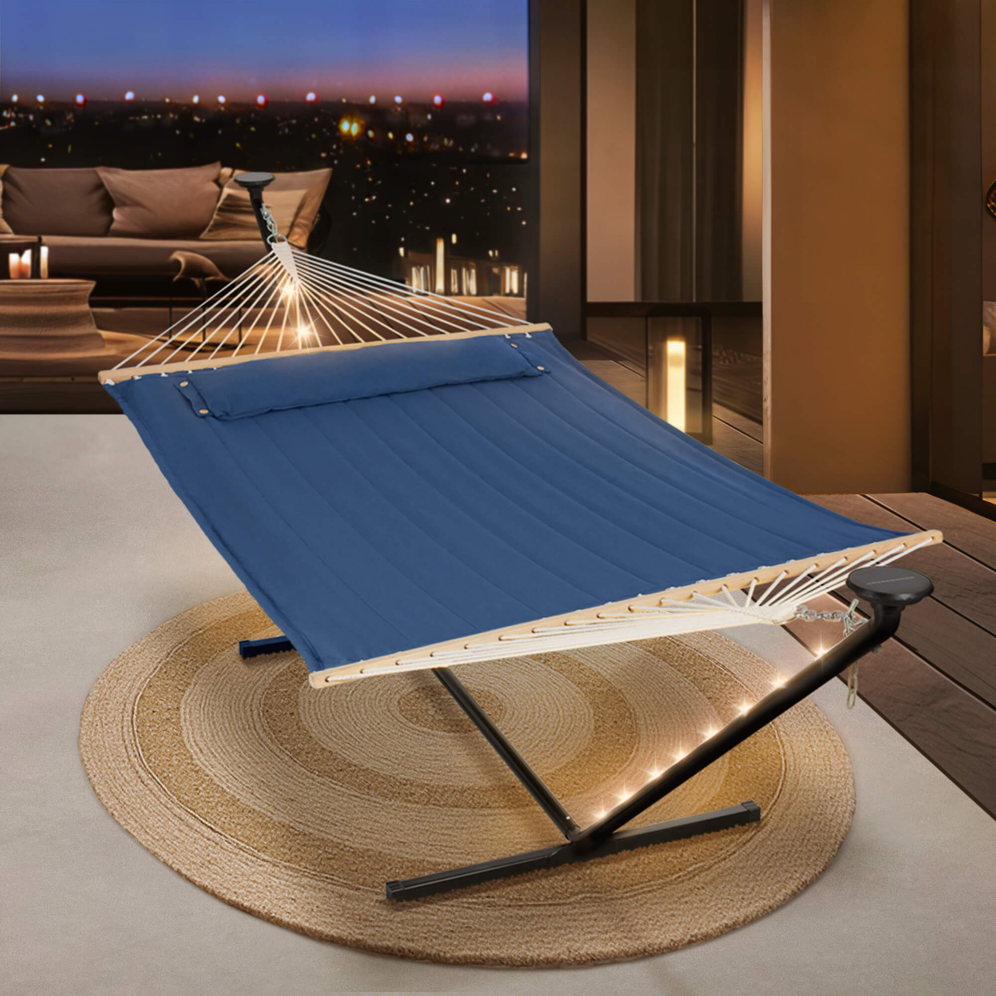 hammock with stand#color_navy