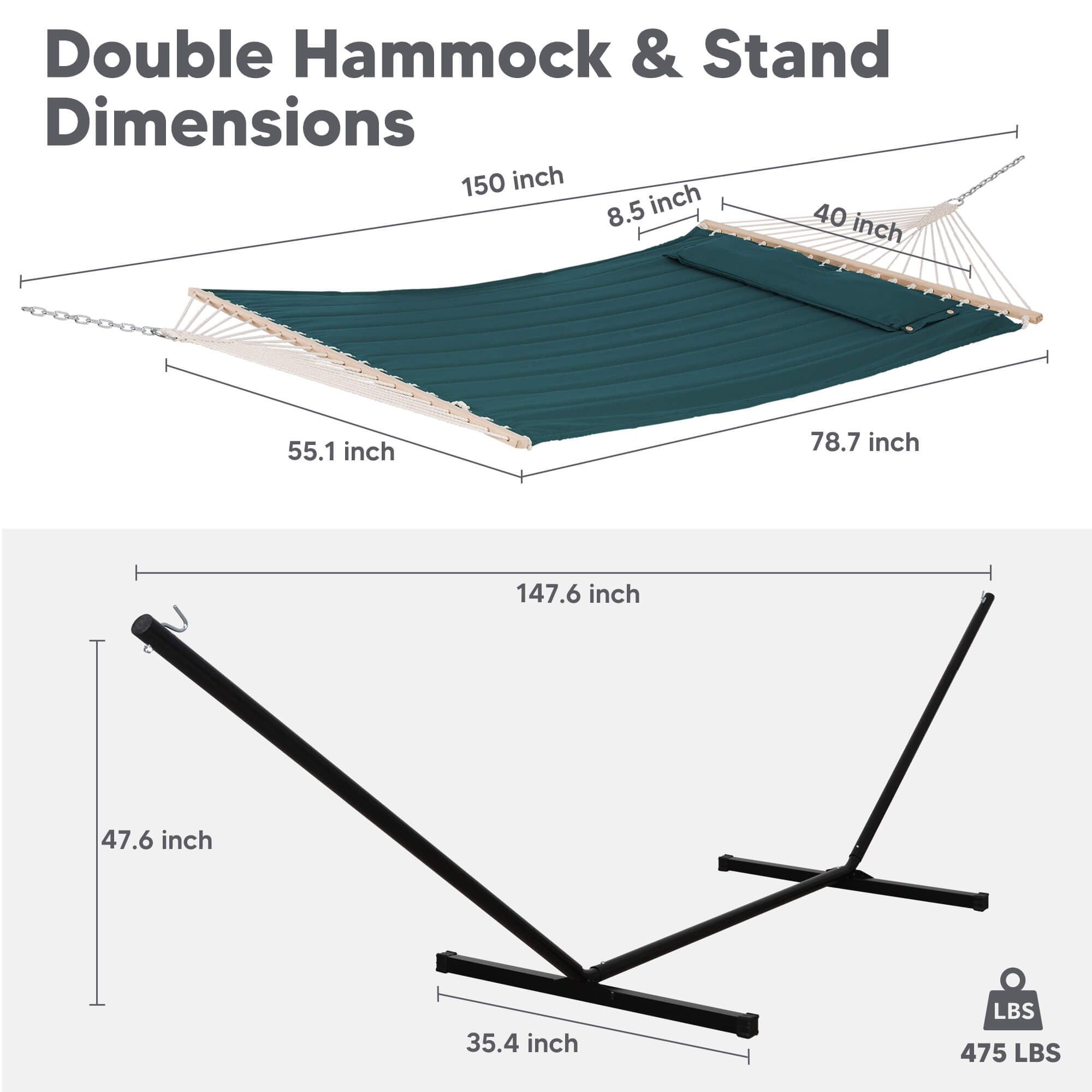 hammock with stand#color_dark-green