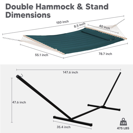 hammock with stand#color_dark-green