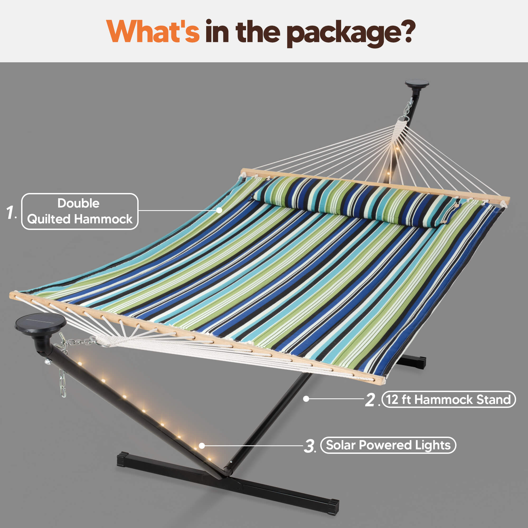 hammock with stand#color_blue-aqua