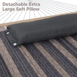 hammock with stand#color_gray-stripes